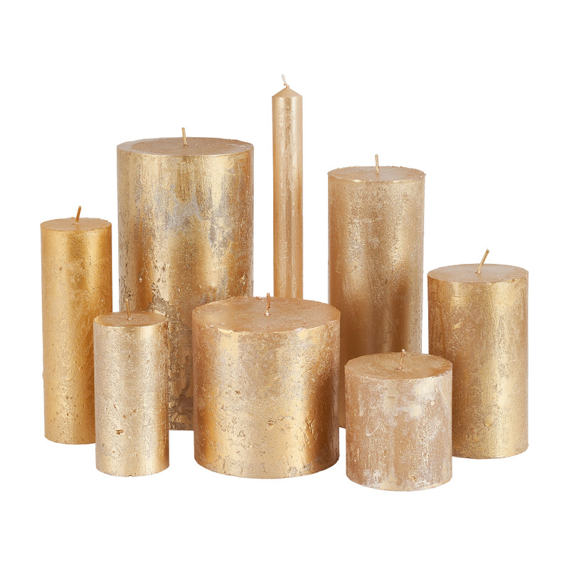 Dinerkaars rustiek - champagnekleur - 2,2x24 cm