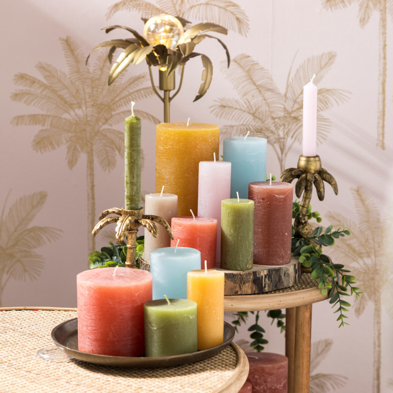 Dinerkaarsjes set van 4 - wit -14 cm