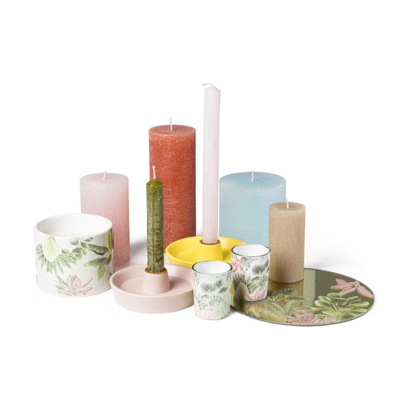 Dinerkaarsjes set van 4 - donkergroen -14 cm