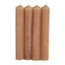 Dinerkaarsjes set van 4 - taupe - 14 cm