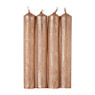 Dinerkaarsjes set van 4 - champagnekleur -14 cm