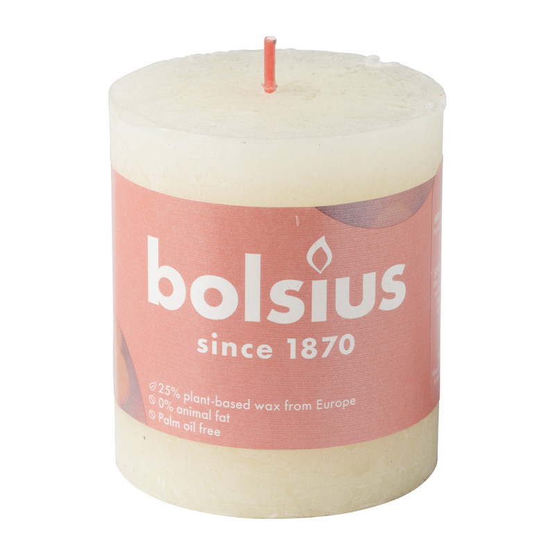 Kaars duurzaam - ivoor - 6.8x8 cm