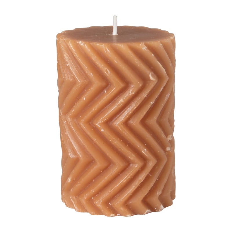 Stompkaars zigzag - bruin - ø7x10 cm