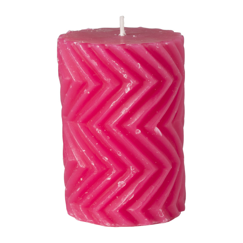 Stompkaars zigzag - fuchsia - ø7x10 cm
