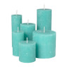 Kaars rustiek - groen - ø7x7 cm