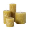 Kaars rustiek - olijfgroen - ø7x7 cm