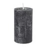 Kaars rustiek - zwart - ø7x12 cm