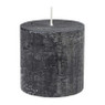 Kaars rustiek - zwart - ø10x10 cm