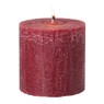 Kaars rustiek - bordeauxrood - ø10x10 cm