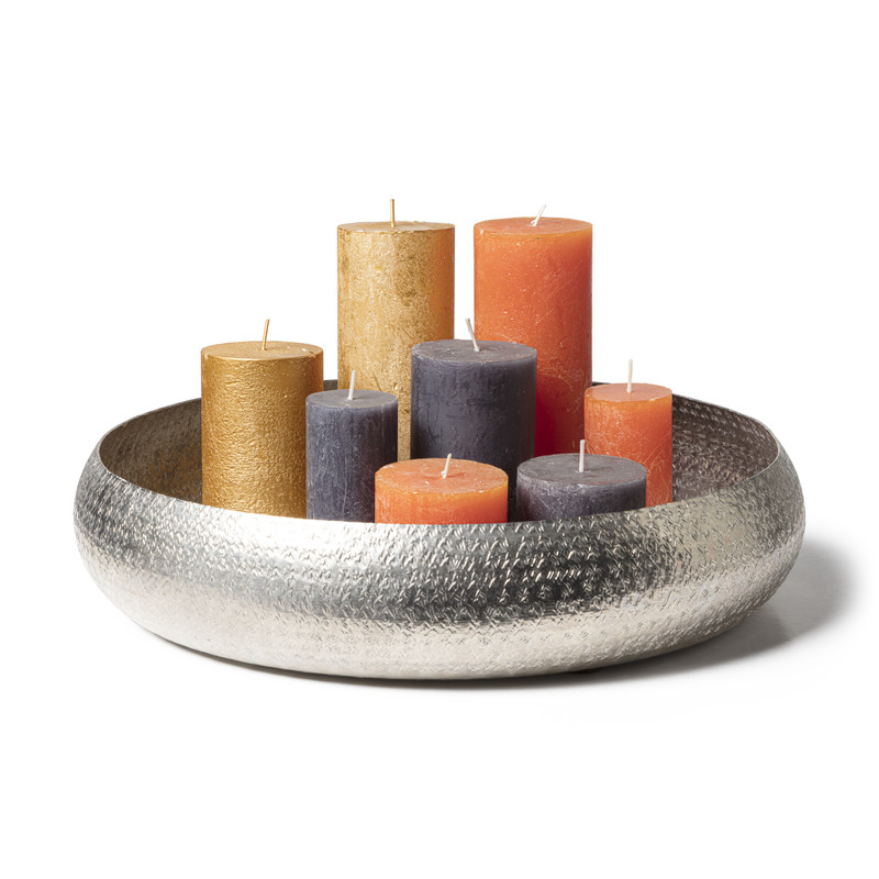 Kaars rustiek - goud - ø5x10 cm 