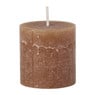 Kaars rustiek - bruin - ø7x7 cm