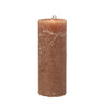 Kaars rustiek - bruin - ø7x18 cm