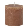 Kaars rustiek - bruin - ø10x10 cm