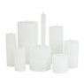 Kaars rustiek - wit - ø15x5 cm