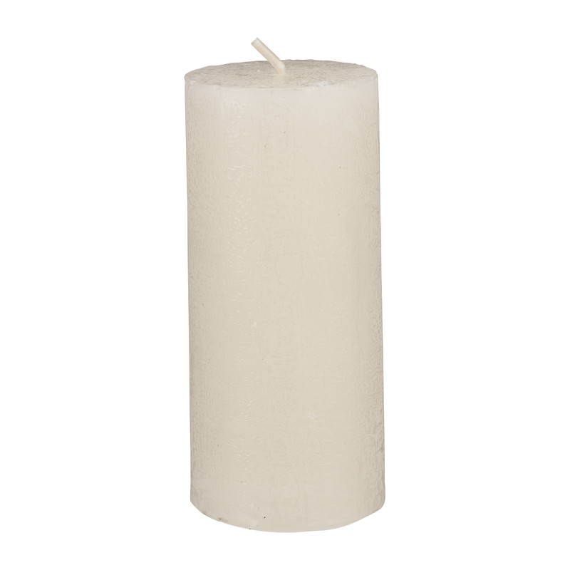 Kaars rustiek - ivoor - ø5x10 cm