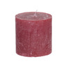 Kaars rustiek - rood - ø7x7 cm 