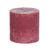 Kaars rustiek - rood - ø10x10 cm