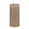 Kaars rustiek - taupe - 5x10 cm 