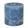 Kaars rustiek - steenblauw - 10x10 cm 