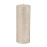 Kaars rustiek - champagne - 7x18 cm