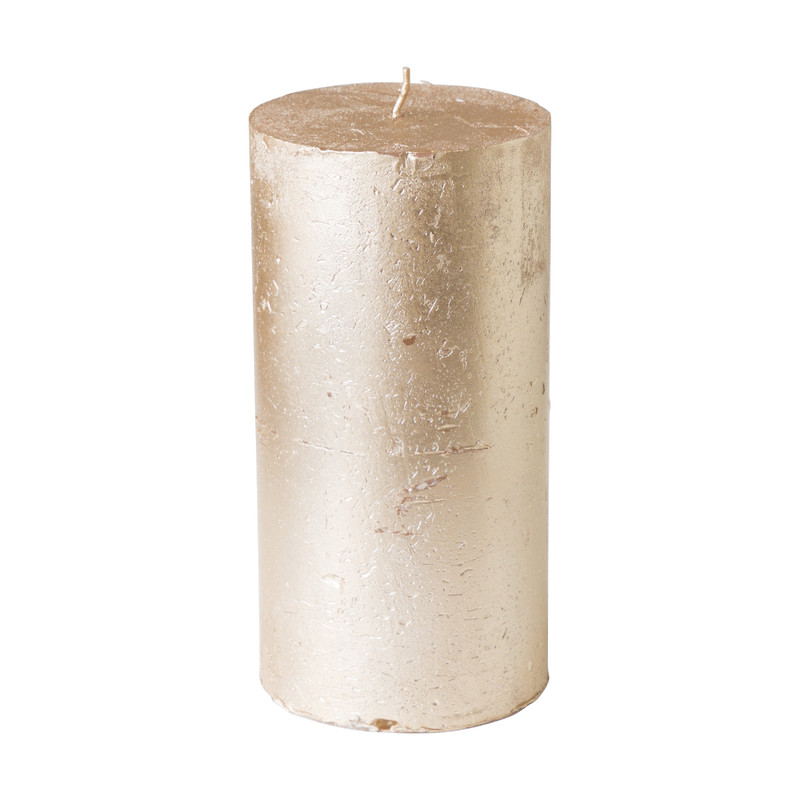 Kaars rustiek XXL - champagne - ⌀10x20 cm 