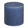 Kaars rustiek donkerblauw - 7x7 cm