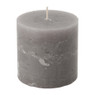 Kaars rustiek - grijs - 7x7 cm 