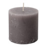 Kaars rustiek - grijs - 7x7 cm 