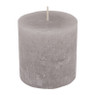 Kaars rustiek - grijs - 7x7 cm 