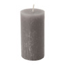 Kaars rustiek - grijs - 5x10 cm