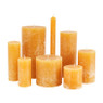 Kaars rustiek - okergeel - ø15x5 cm