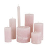 Kaars rustiek - zachtroze - ø5x10 cm