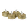 LED waxinelichten - goud - set van 4