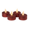 LED waxinelichten - rood - set van 4