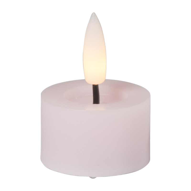 LED waxinelichten - roze - set van 3