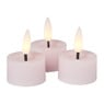 LED waxinelichten - roze - set van 3
