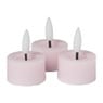LED waxinelichten - roze - set van 3