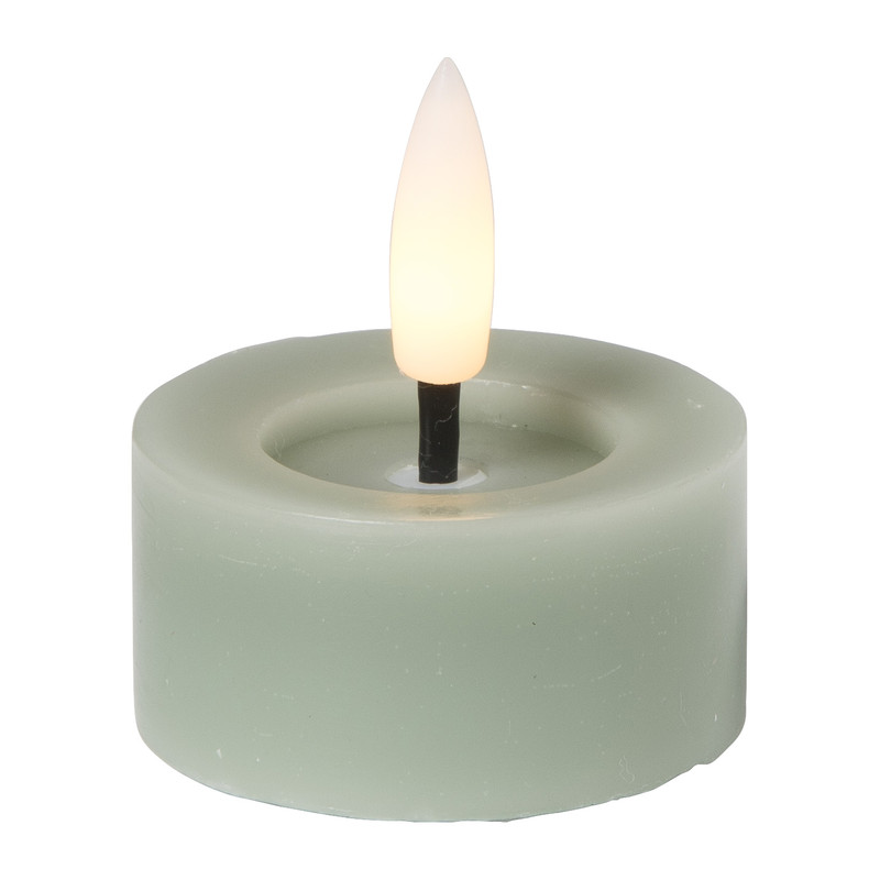 LED waxinelichten - groen - set van 2