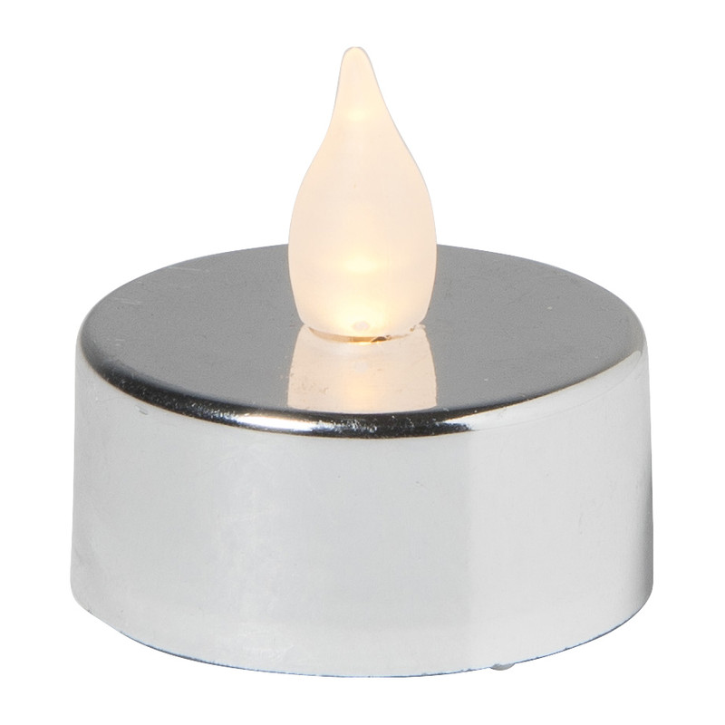 LED waxinelichten - zilver - set van 5
