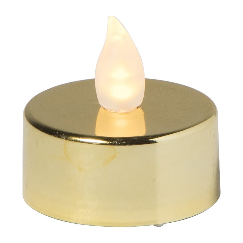 LED waxinelichten - goud - set van 5