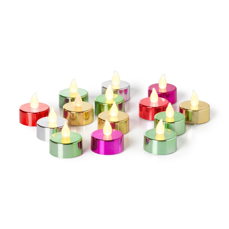 LED waxinelichten - fuchsia - set van 5