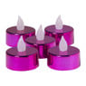 LED waxinelichten - fuchsia - set van 5