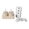 LED oplaadbare waxinelichten - beige - set van 4