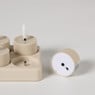 LED oplaadbare waxinelichten - beige - set van 4