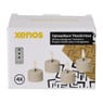 LED oplaadbare waxinelichten - beige - set van 4