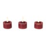 LED waxinelichten - rood - set van 3