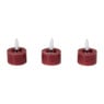 LED waxinelichten - rood - set van 3