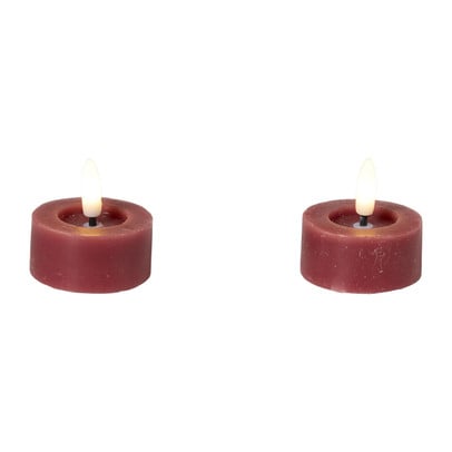LED waxinelichten - rood - set van 2