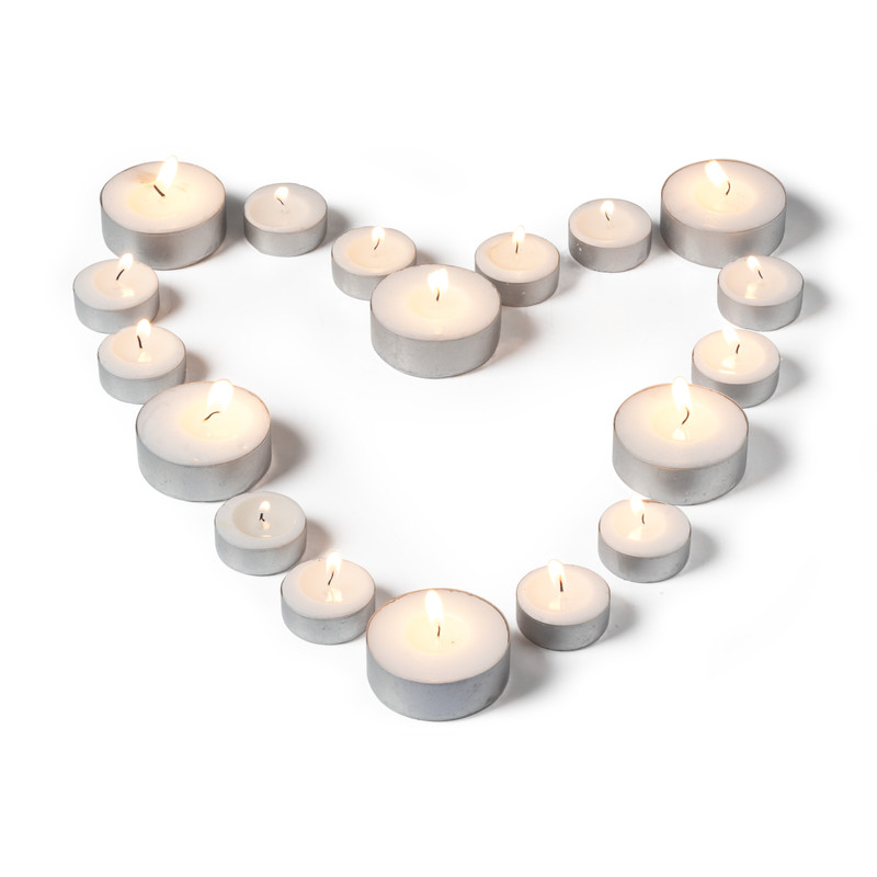 Theelichten met 8 branduren - 30 stuks