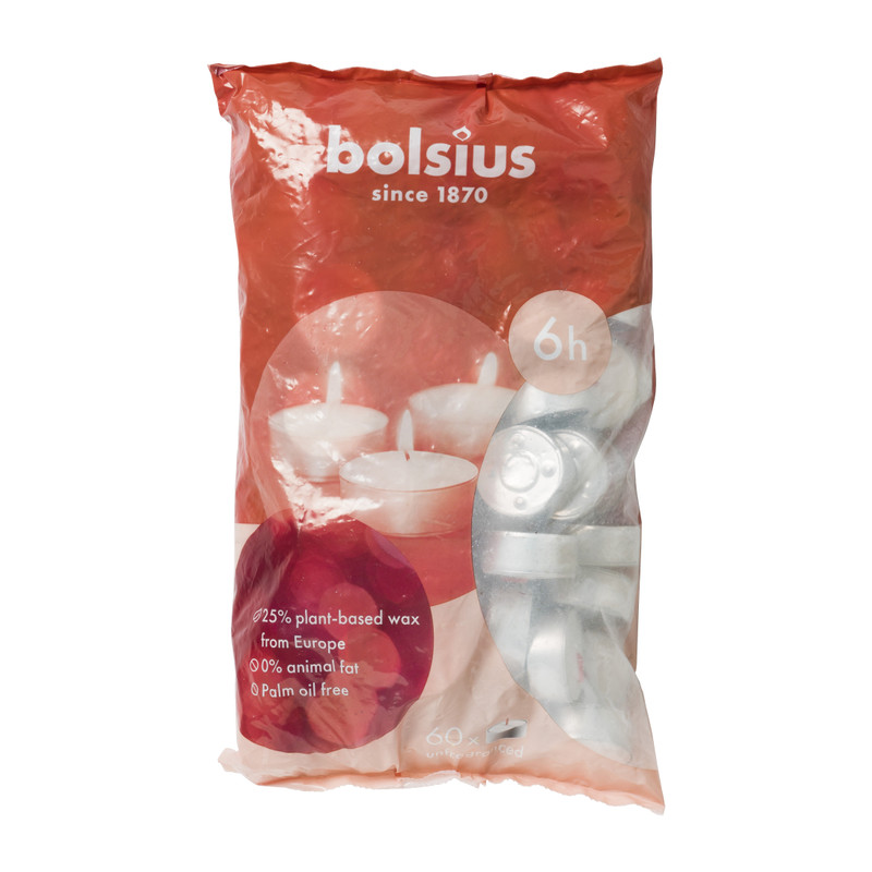 Theelichten duurzaam - 6 branduren - 60 stuks